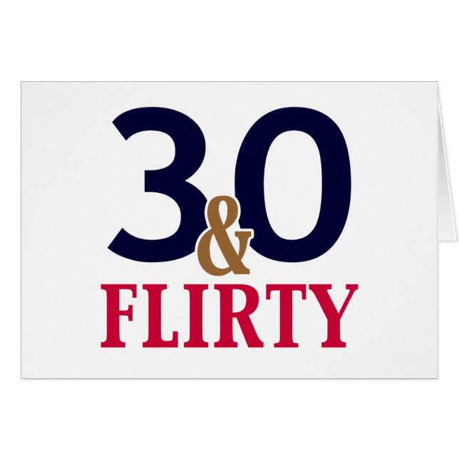 30 et Flirty Card (Devant horizontal)