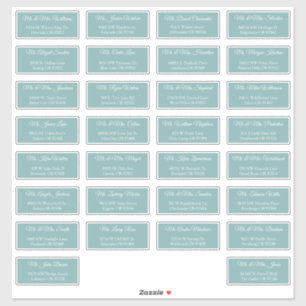 30 Étiquettes d'adresse individuelles pour invités