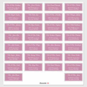 30 Étiquettes d'adresse individuelles pour invités