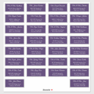 30 Étiquettes d'adresse individuelles pour invités