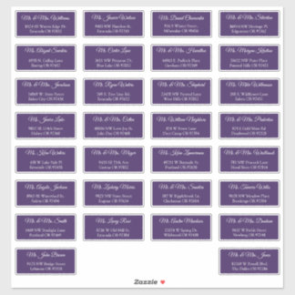 30 Étiquettes d'adresse individuelles pour invités