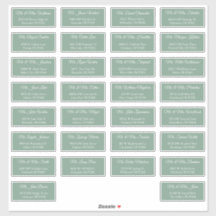 30 Étiquettes d'adresse individuelles pour invités
