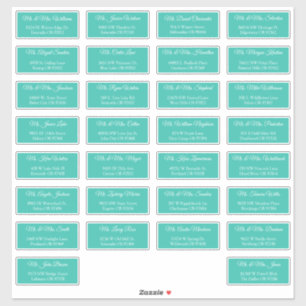 30 Étiquettes d'adresse individuelles pour invités