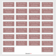 30 Étiquettes d'adresse individuelles pour invités