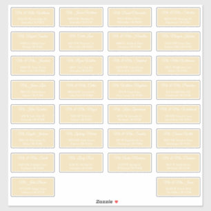 30 Étiquettes d'adresse individuelles pour invités