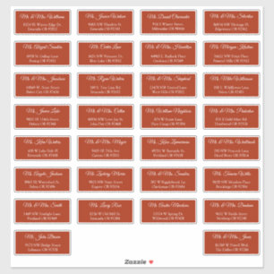30 Étiquettes d'adresse individuelles pour invités