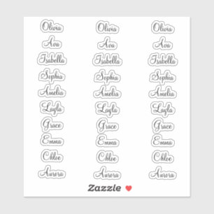 30 Étiquettes de calligraphie personnalisées Éléga