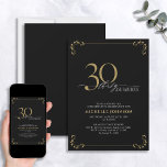 30 & Fabulous Black & Gold Calligraphy Birthday In Invitation<br><div class="desc">It's your special birthday, and it's time to celebrate! Do you want to throw the best bash in town? Make sure it starts off with the highest of style with this 30 & Fabulous Black & Gold Calligraphy Birthday Invitation. It will be sure to set the tone for a glamourous...</div>