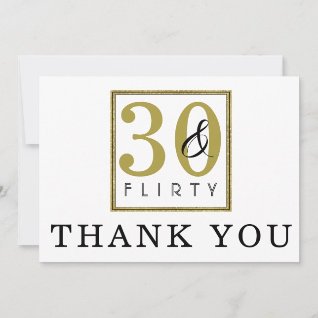 30 & Flirty 30e fête d'anniversaire Carte de remer (Devant)