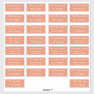 30 Individual Wedding Guest Address Envelope 