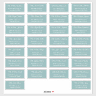 30 Individual Wedding Guest Address Labels