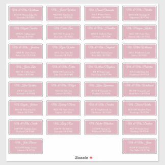 30 Individual Wedding Guest Address Labels