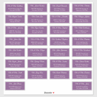 30 Individual Wedding Guest Address Labels