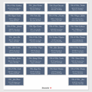 30 Individual Wedding Guest Address Labels