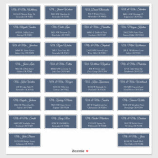 30 Individual Wedding Guest Address Labels