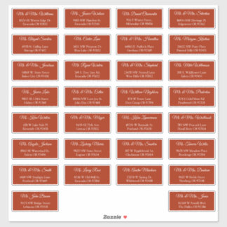 30 Individual Wedding Guest Address Labels