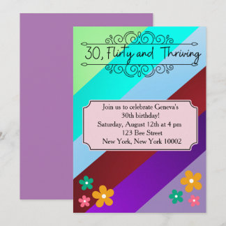 30, Invitation Flirty and Thriving Party