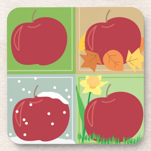 30 livres de pommes quatre dessous de verre de (Devant)