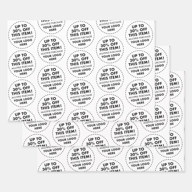 30% OFF Bulk Buy Discount Custom HALF DROP TILING Wrapping Paper Sheet (Set)