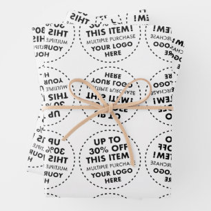 30% OFF Bulk Buy Discount Custom MIRROR TILING Wrapping Paper Sheet