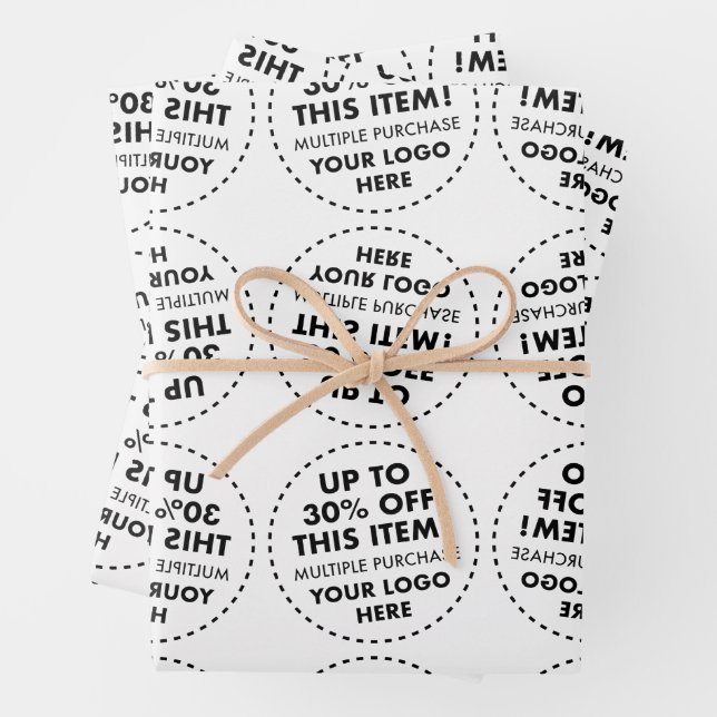 30% OFF Bulk Buy Discount Custom MIRROR TILING Wrapping Paper Sheet (In situ)