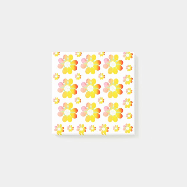 30 Orange Flower Post-it Notes (Front)