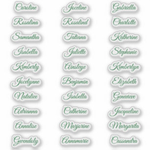 30 Personalized Party Favour Name for Gifts green