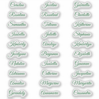 30 Personalized Party Favour Name for Gifts green