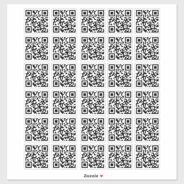 30 Personnalisé facile à rendre QR Code Sticker (Feuille)