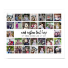 30 Photo Collage Grid - 2 Text boxes - black white