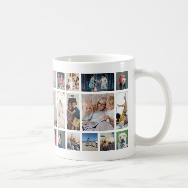 30 Photo collage template personalized Coffee Mug (Right)