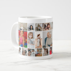 30 Photo collage template personalized Large Coffee Mug