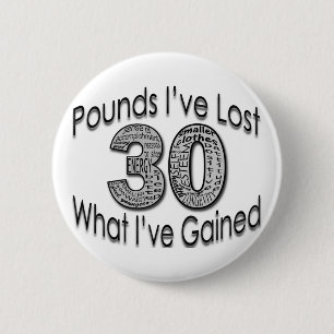 30 Pounds Lost Button