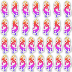 30 Southwest Rainbow Ombre Kokopelli Silhouettes
