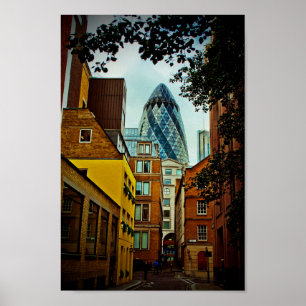 30 St Mary Axe The Gherkin London England Poster