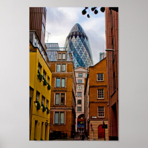 30 St Mary Axe The Gherkin London England Poster
