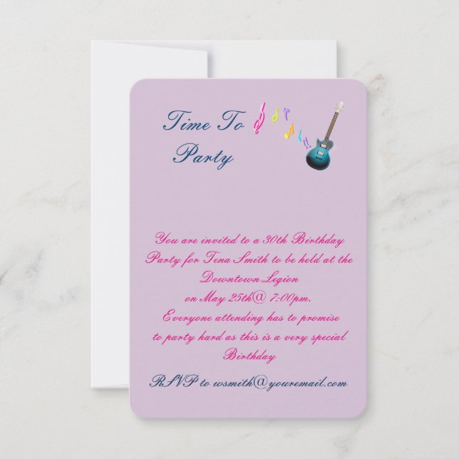 30 th Birthday party invitation (Front)