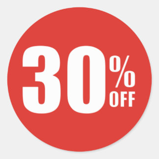 30% Thirty Percent OFF Discount Sale Sticker