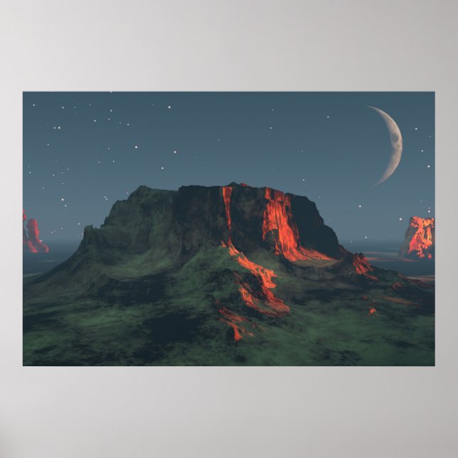 30" x 24" paper Poster w' "Desert Monuments" image (Front)