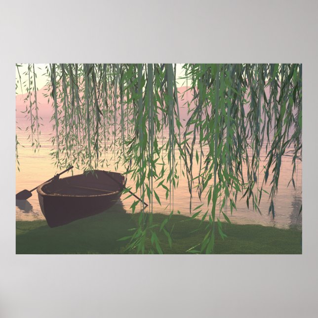 30" x 24" paper Poster w' "Under the Willows" imag (Front)