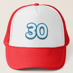 30 Year Birthday or Anniversary Sim Font Hat