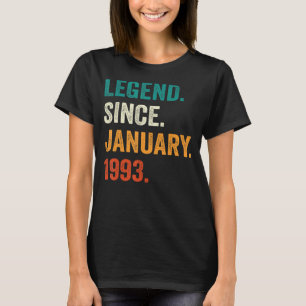 30 Year Old  30th Birthday Men Legend Since Januar T-Shirt