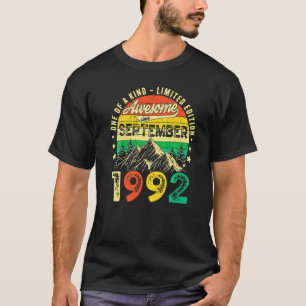 30 Year Old Awesome Since September 1992 30th Bir T-Shirt
