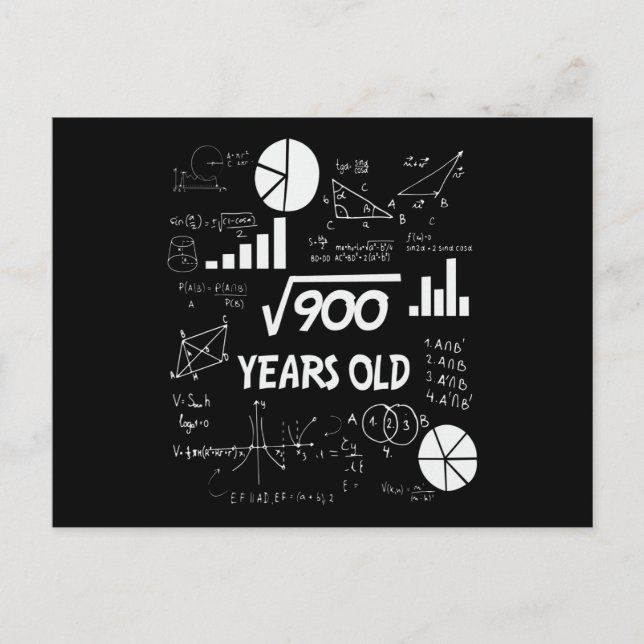 30 Year Old Bday Math Teacher 30th Birthday Gift Postcard (Front)