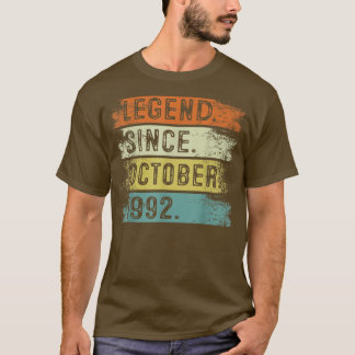 30 Year Old Gifts Legend Since October 1992 30th B T-Shirt