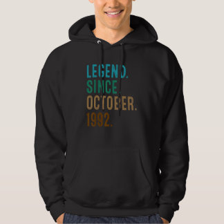 30 Year Old Legend Since October 1992 30th Birthd Hoodie
