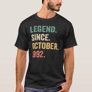 30 Year Old Legend Since October 1992 30th Birthd T-Shirt