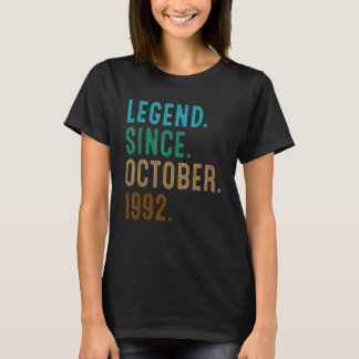 30 Year Old Legend Since October 1992 30th Birthd T-Shirt