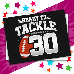 30 Year Old Tackle Football Party 30th Birthday Postcard