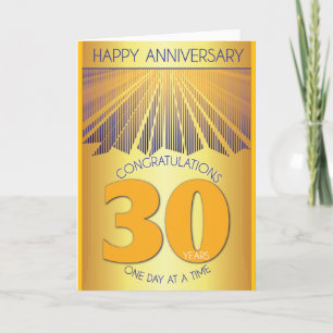 30 Year Sober Anniversary   Golden Ray 12 Step  Card